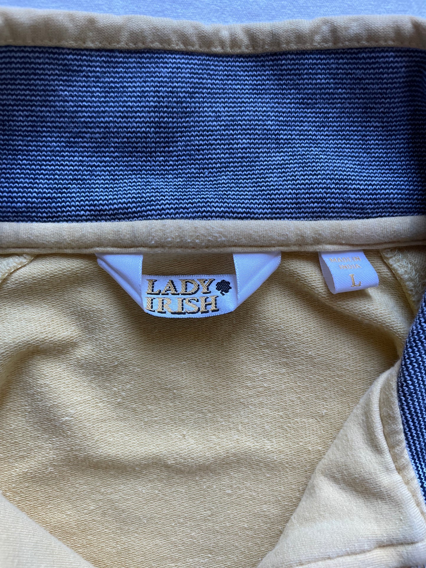 Vintage Notre Dame Gold Womens Quarter Zip Large