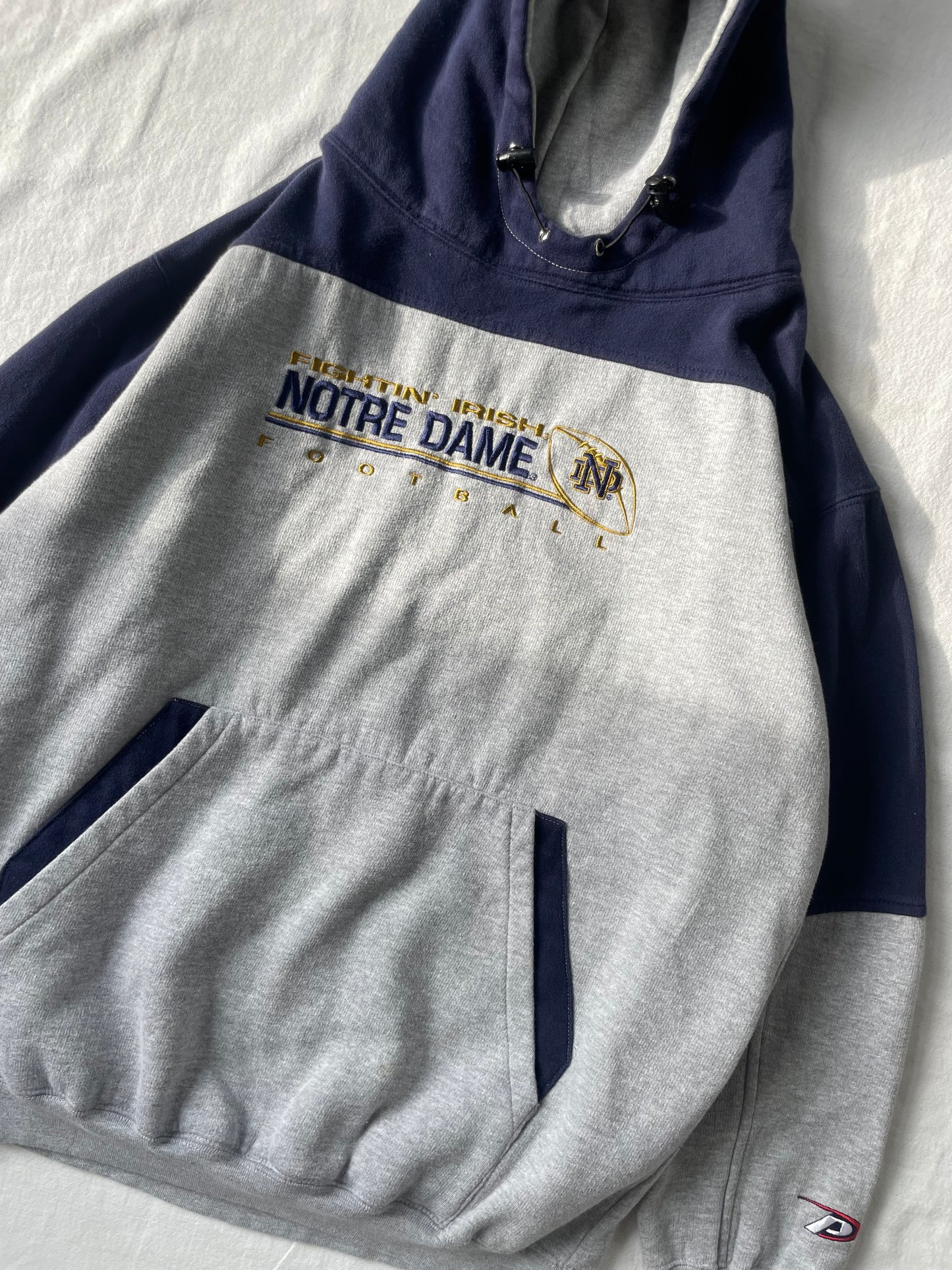 Vintage Notre Dame Hoodie Large