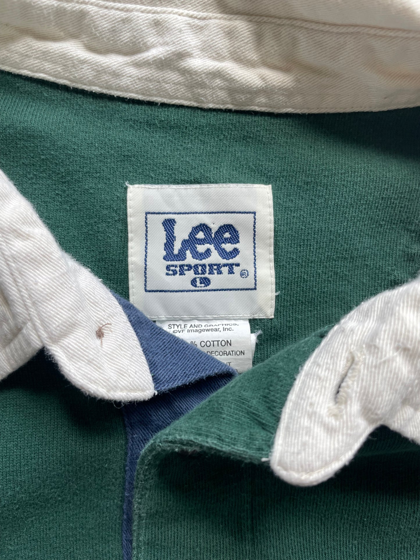 Vintage Notre Dame Green Rugby Polo Large/XLarge