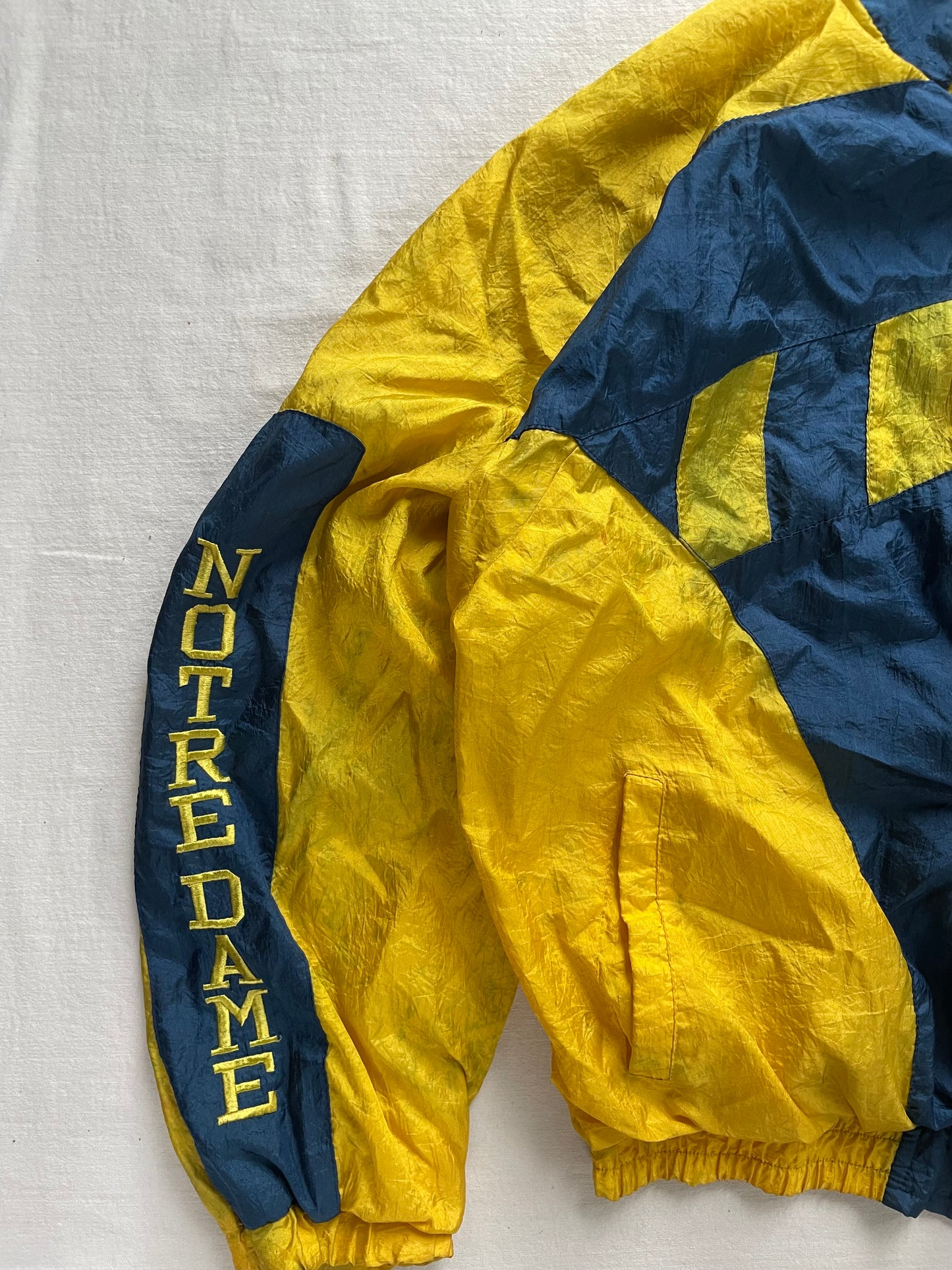 Vintage Notre Dame Tracksuit Windbreaker and Sweat Pants Large