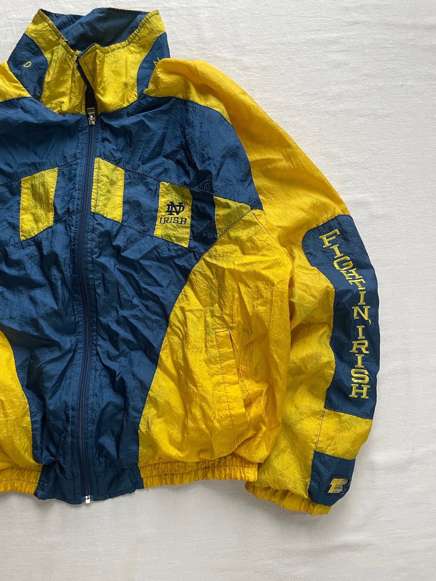 Vintage Notre Dame Tracksuit Windbreaker and Sweat Pants Large