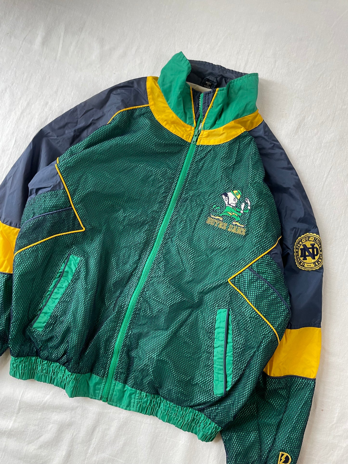 Vintage Notre Dame Windbreaker Jacket XLarge