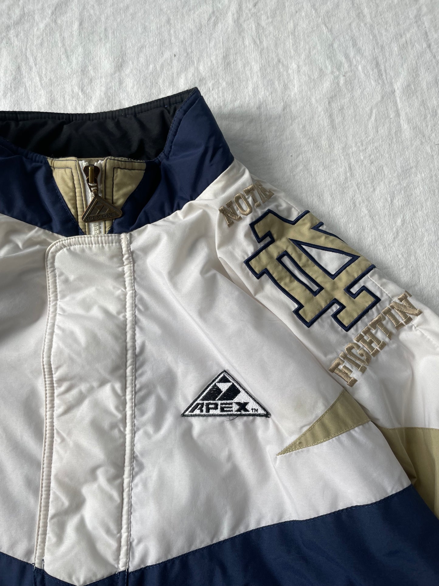 Vintage Notre Dame Windbreaker Jacket Large