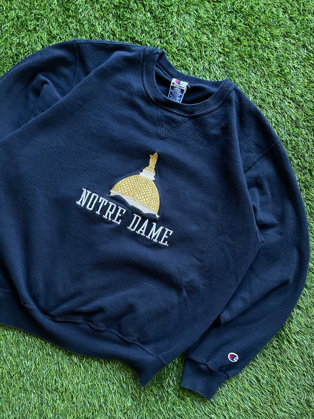 Vintage Notre Dame Golden Dome Crewneck Sweatshirt Large