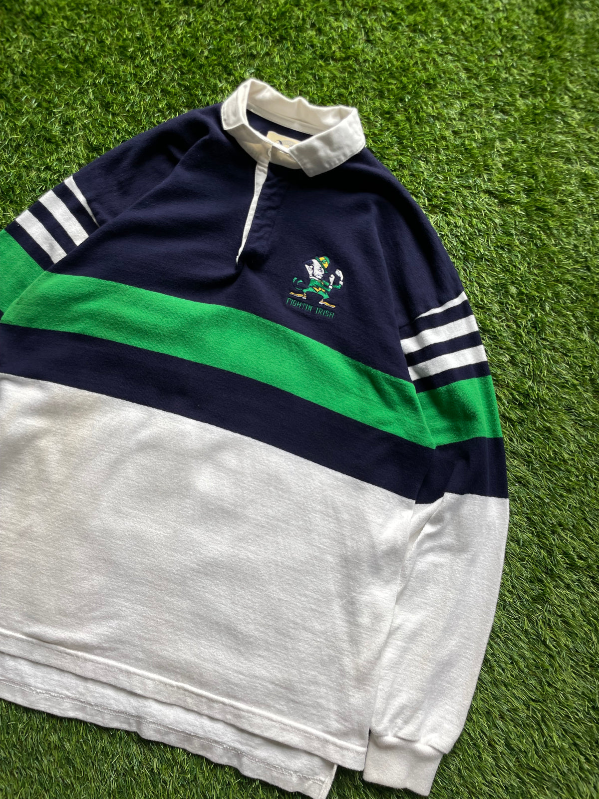 Vintage Notre Dame Rugby Polo Large