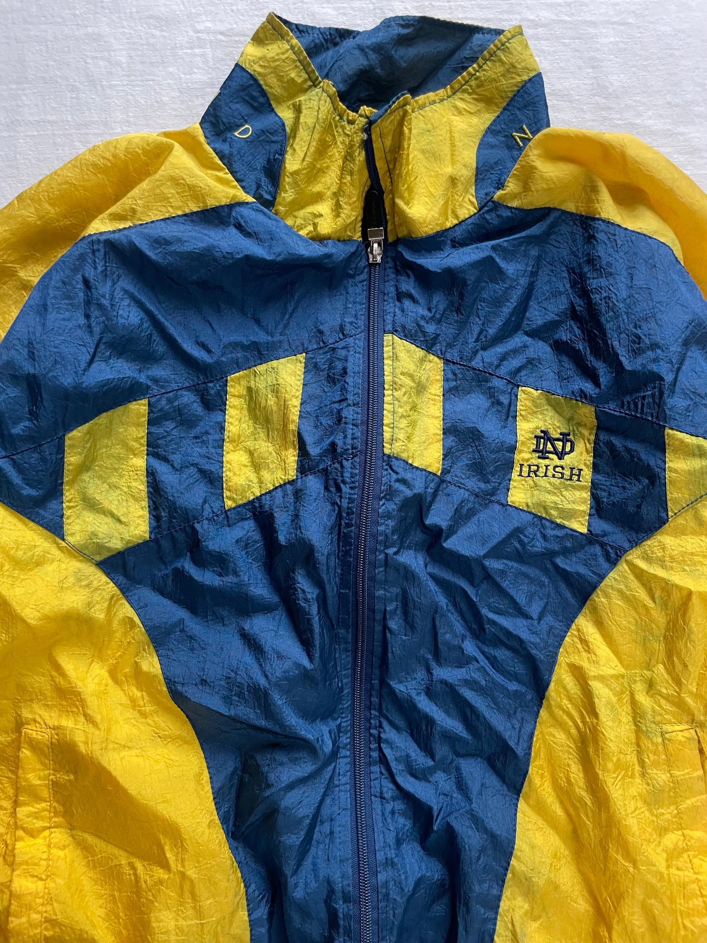 Vintage Notre Dame Tracksuit Windbreaker and Sweat Pants Large