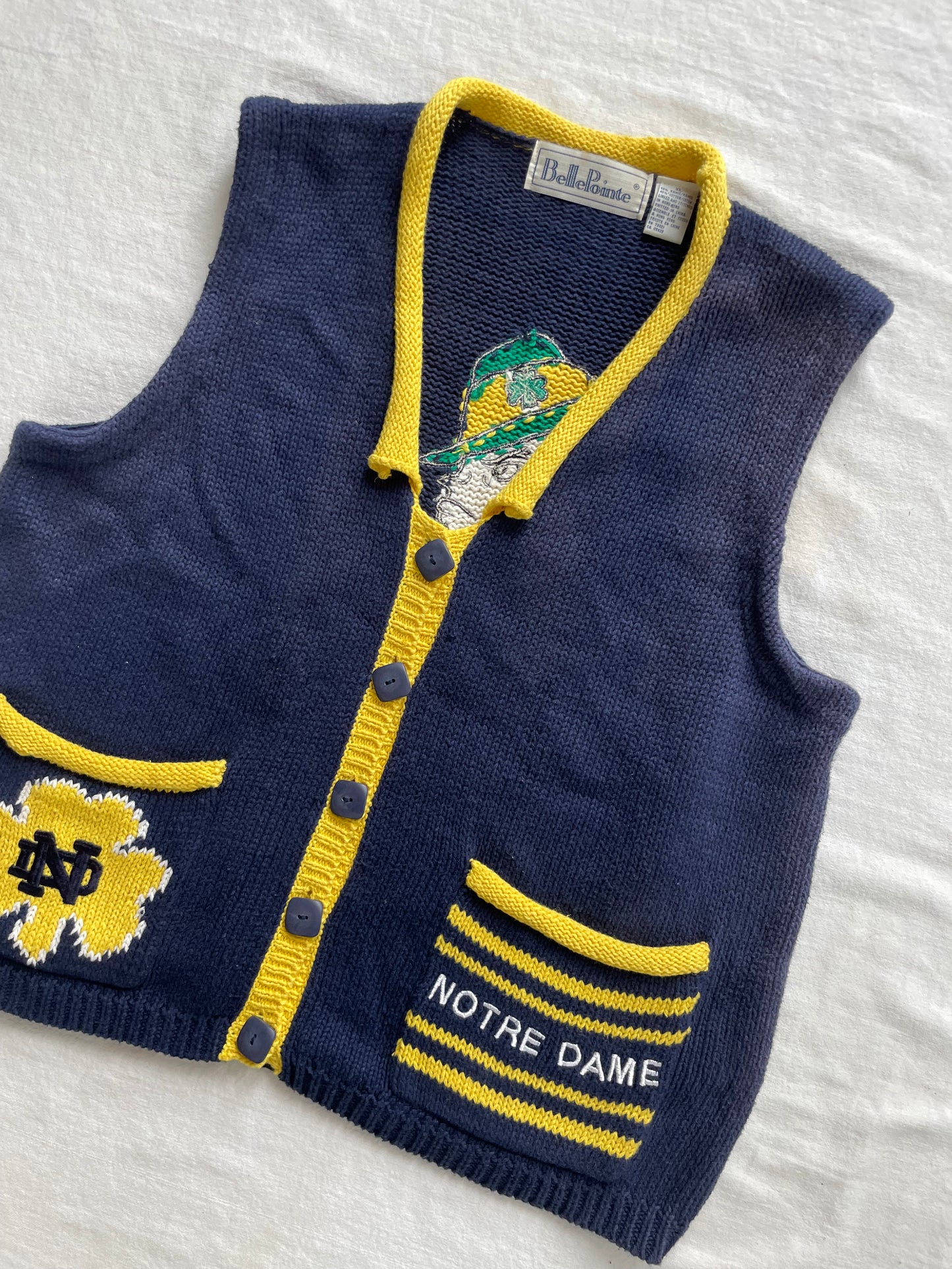 Vintage Notre Dame Sweater Vest XLarge