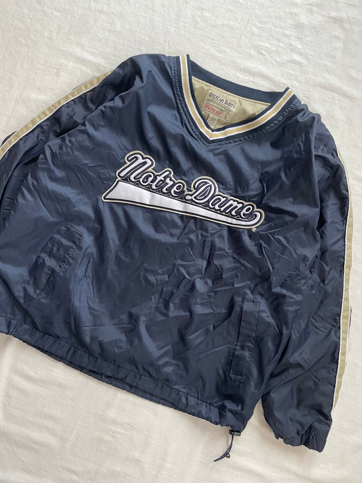Vintage Notre Dame Windbreaker Pullover Large