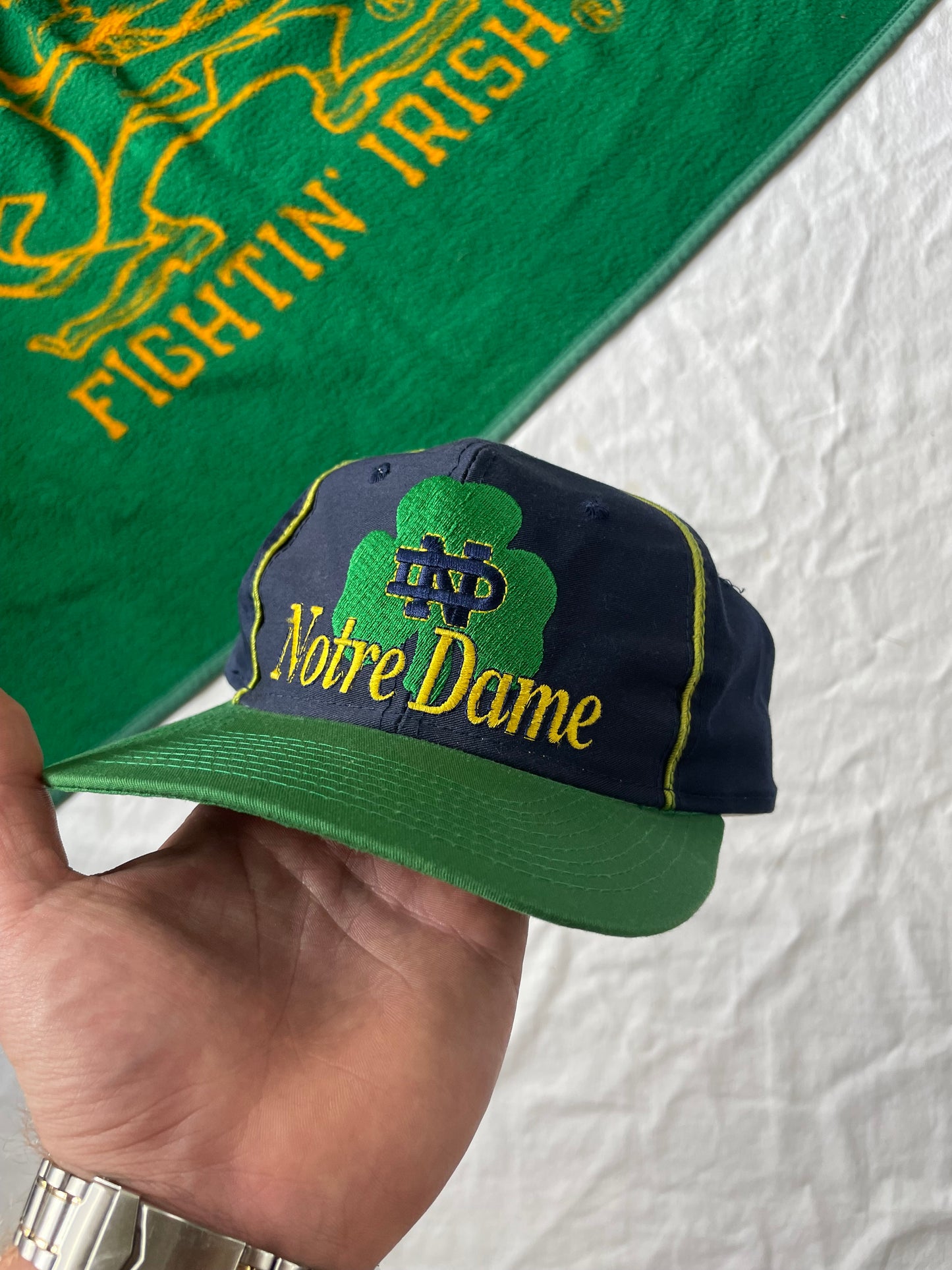 Vintage Notre Dame Clover SnapBack Hat