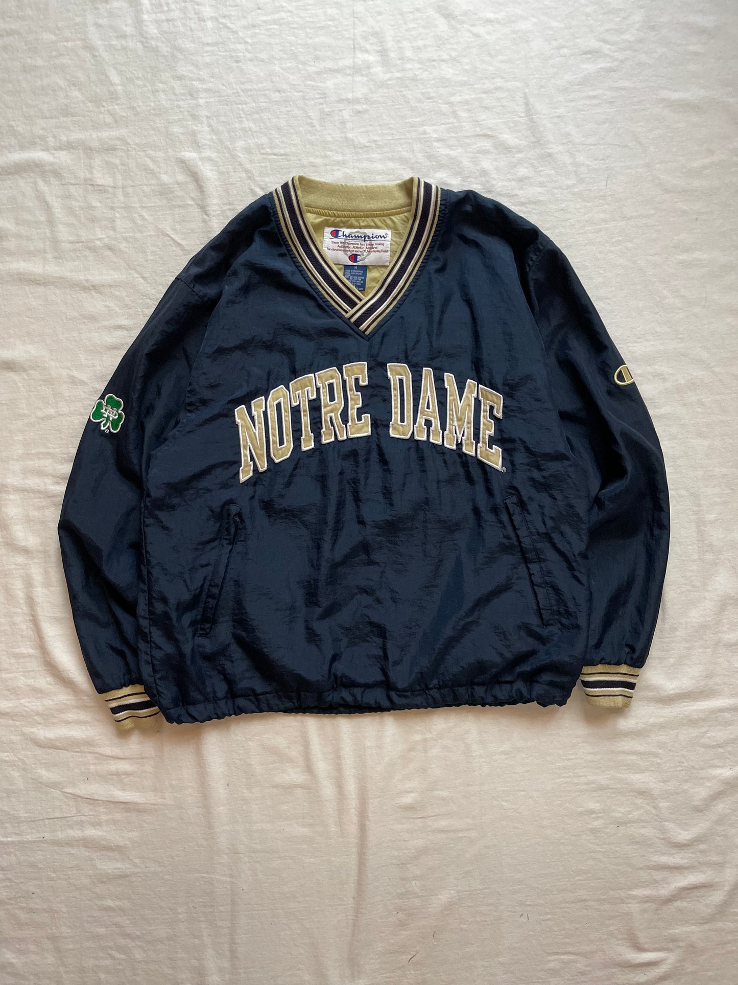 Vintage Notre Dame Pullover Windbreaker Medium