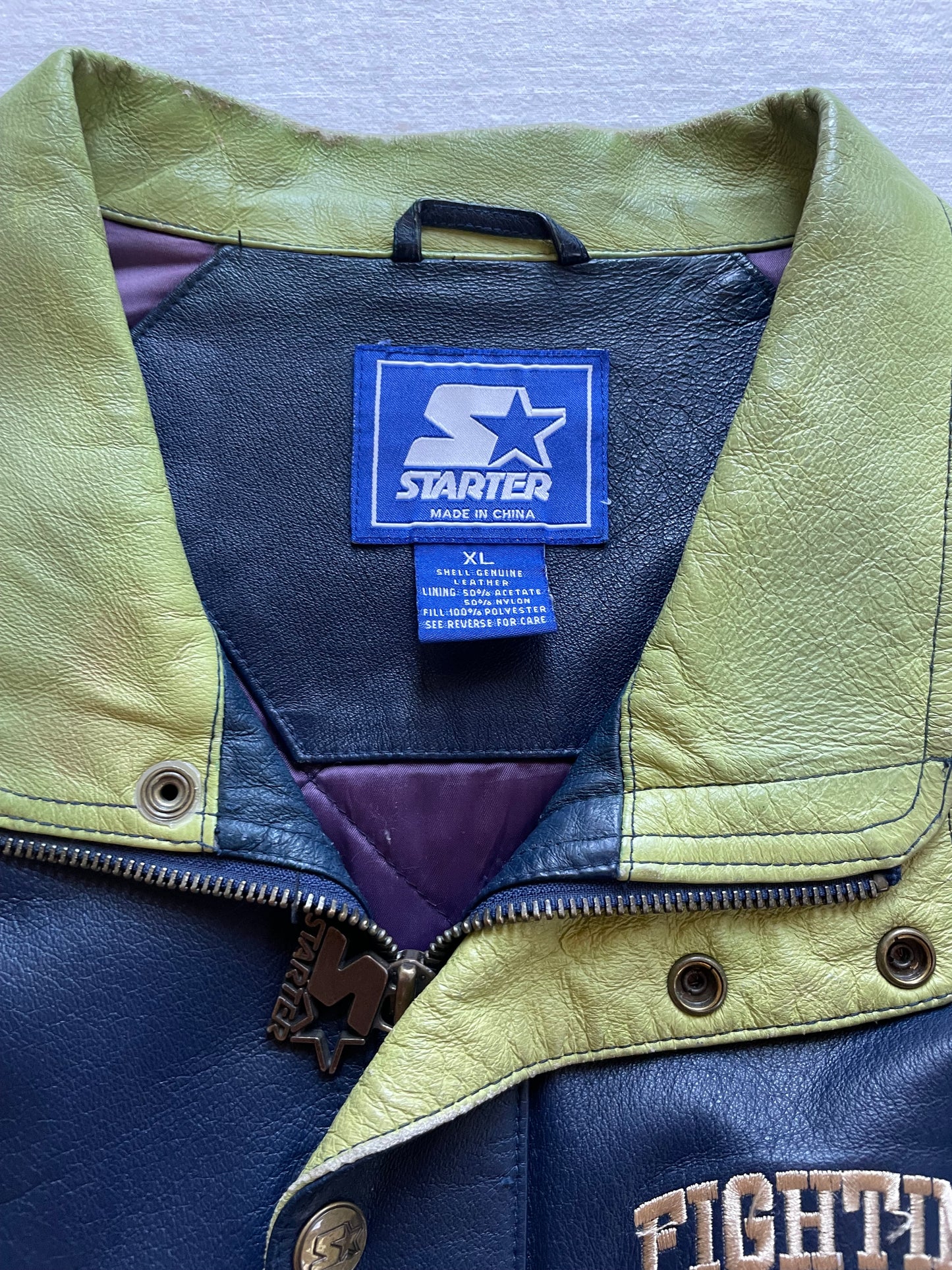 Vintage Notre Dame Leather Jacket XLarge