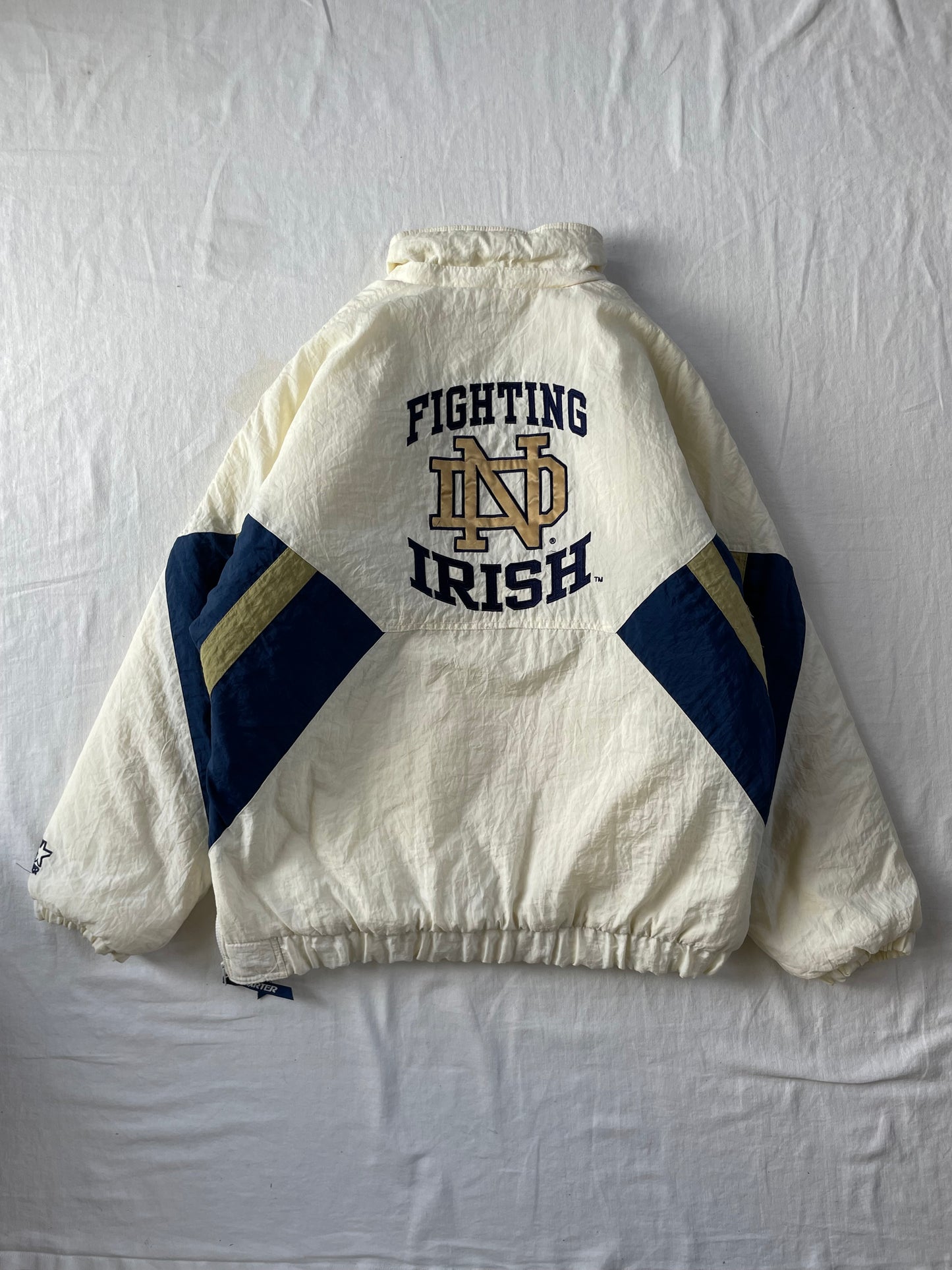 Vintage Notre Dame Starter Puffer Jacket Large