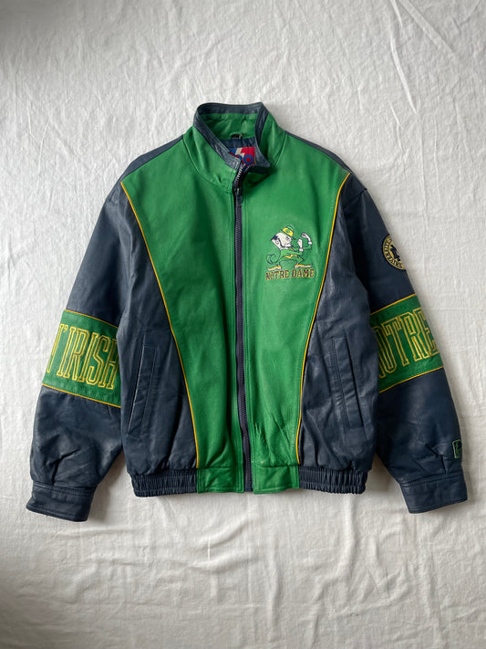 Vintage Notre Dame ProPlayer Leather Jacket Large