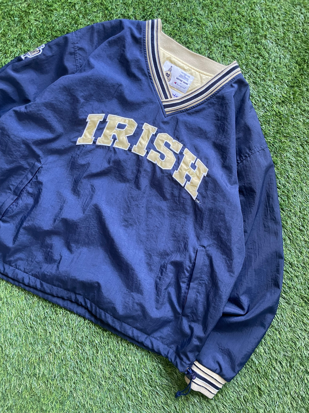 Vintage Notre Dame Irish Pullover Windbreaker XLarge