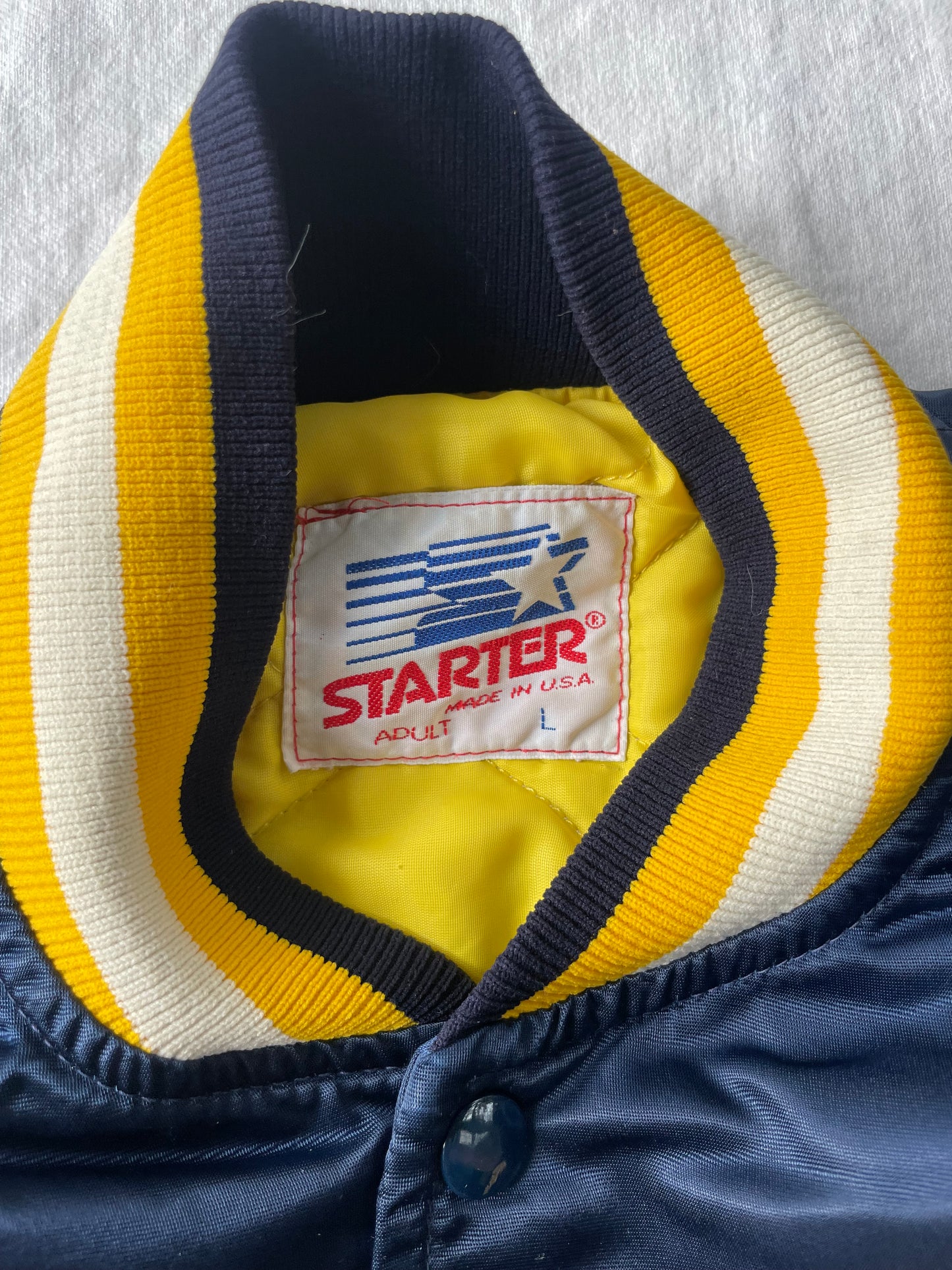 Vintage Notre Dame Starter Satin Jacket Large