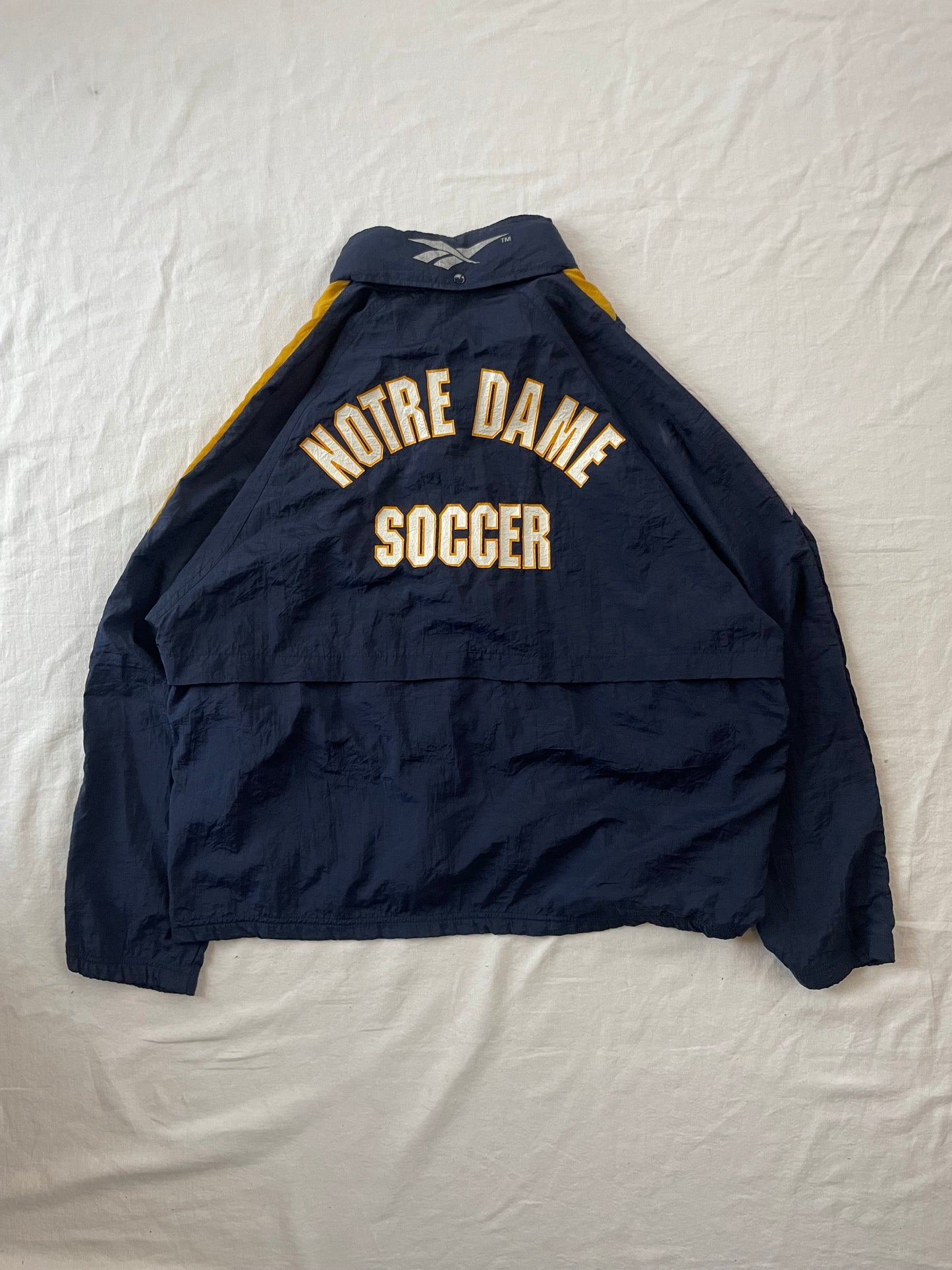 Vintage Notre Dame Soccer Reebok Windbreaker Large