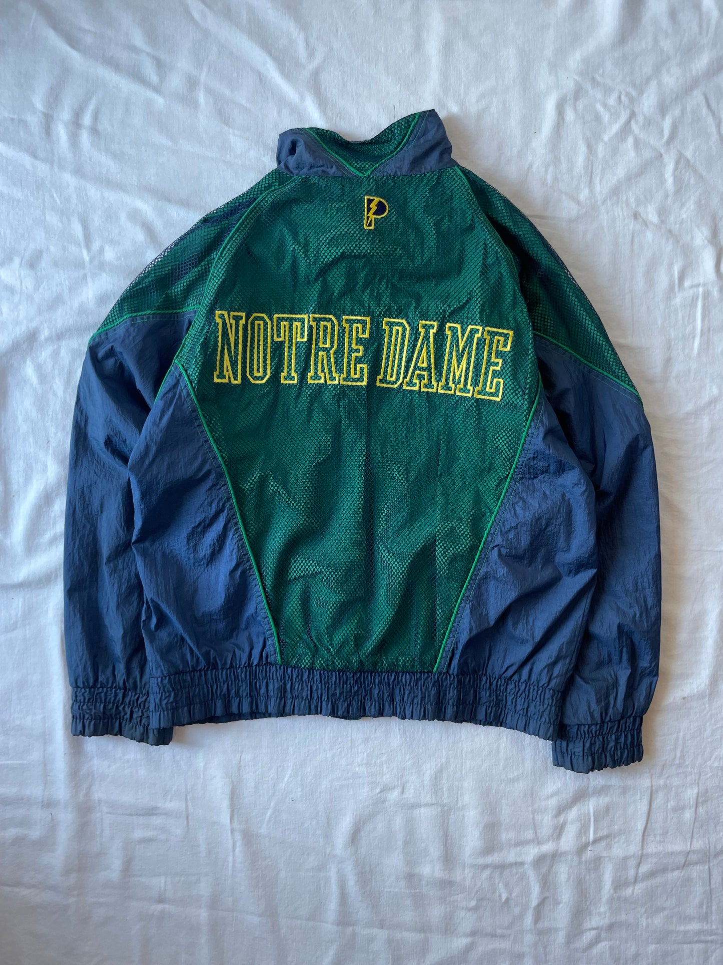 Vintage Notre Dame Windbreaker Jacket Large/XLarge