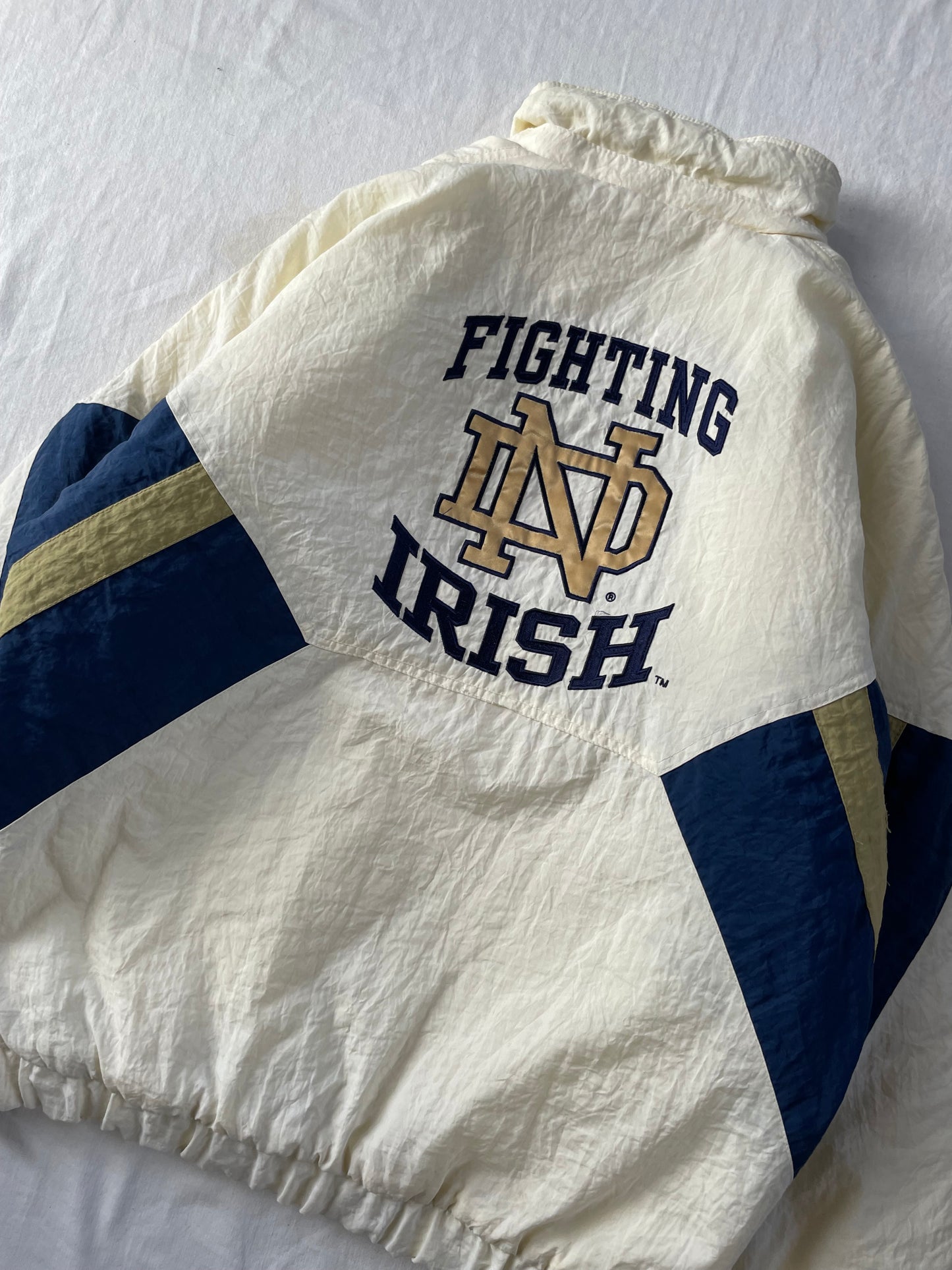 Vintage Notre Dame Starter Puffer Jacket Large