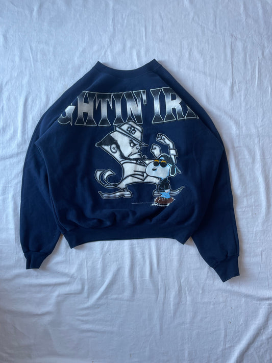 Vintage Notre Dame Snoopy Crewneck XLarge