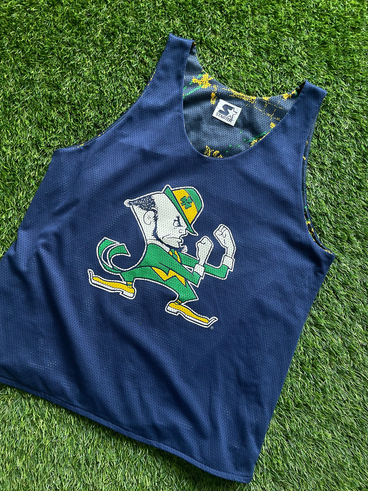 Vintage Notre Dame Reversible Starter Tank Top Medium