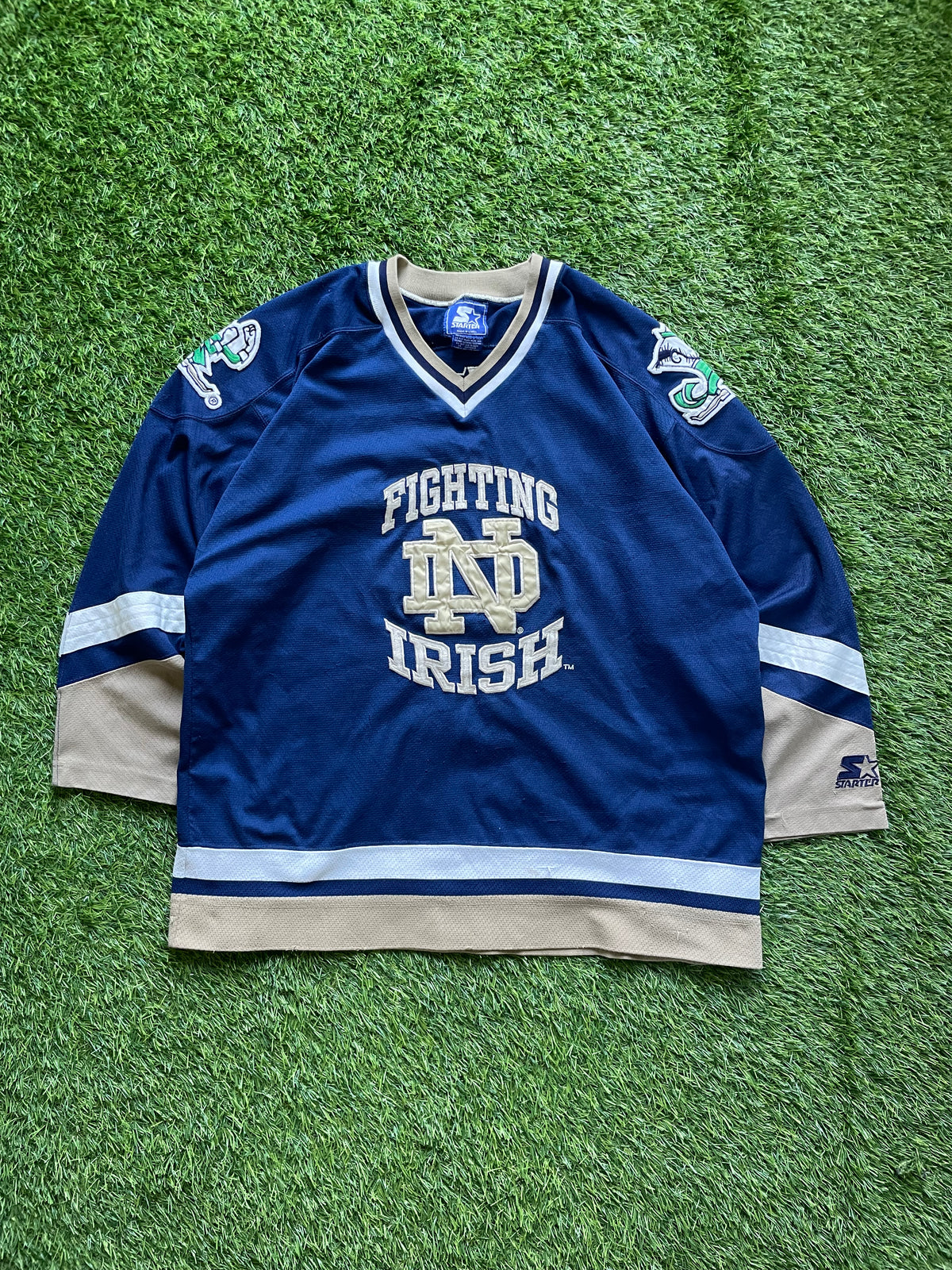Vintage Notre Dame Fighting Irish Hockey Jersey XLarge