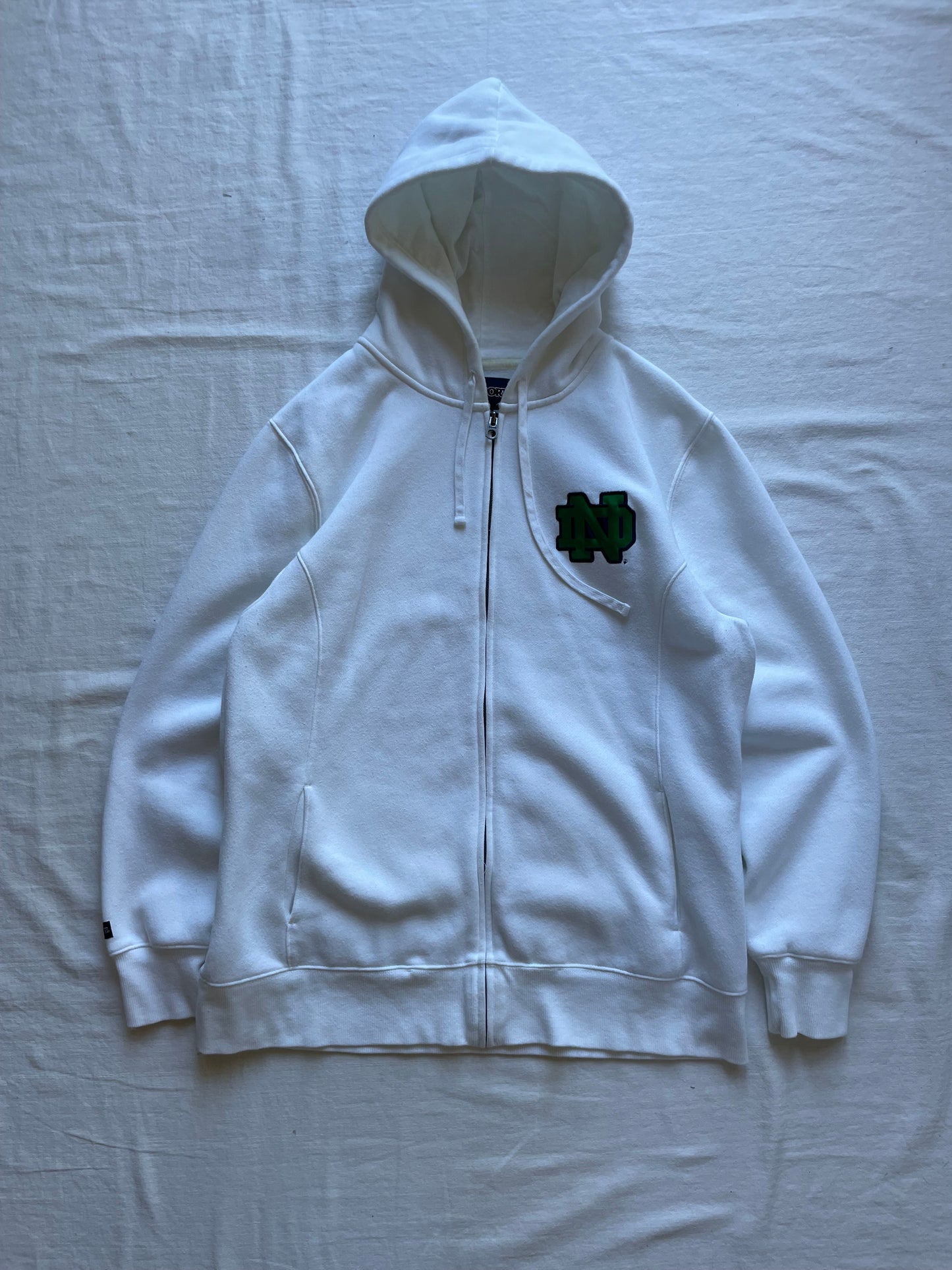 Vintage Notre Dame Womens Zip Up Hoodie XLarge