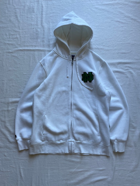 Vintage Notre Dame Womens Zip Up Hoodie XLarge