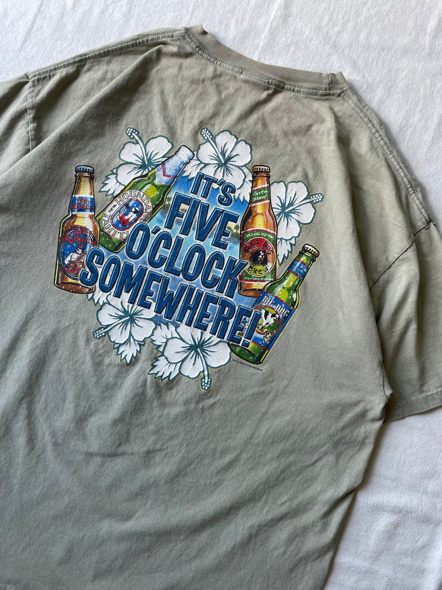 Vintage Big Dogs It’s Five O’Clock Somewhere Tee Large/XLarge