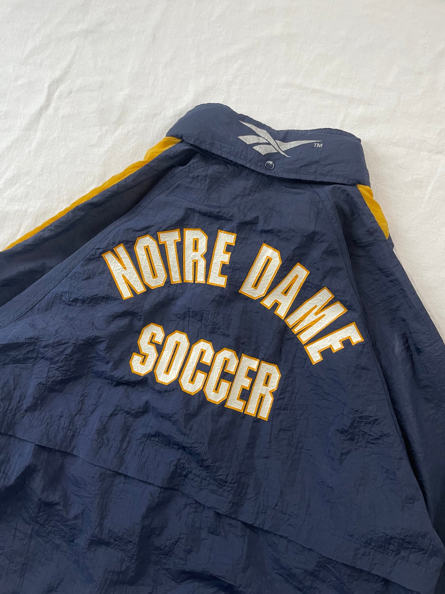 Vintage Notre Dame Soccer Reebok Windbreaker Large
