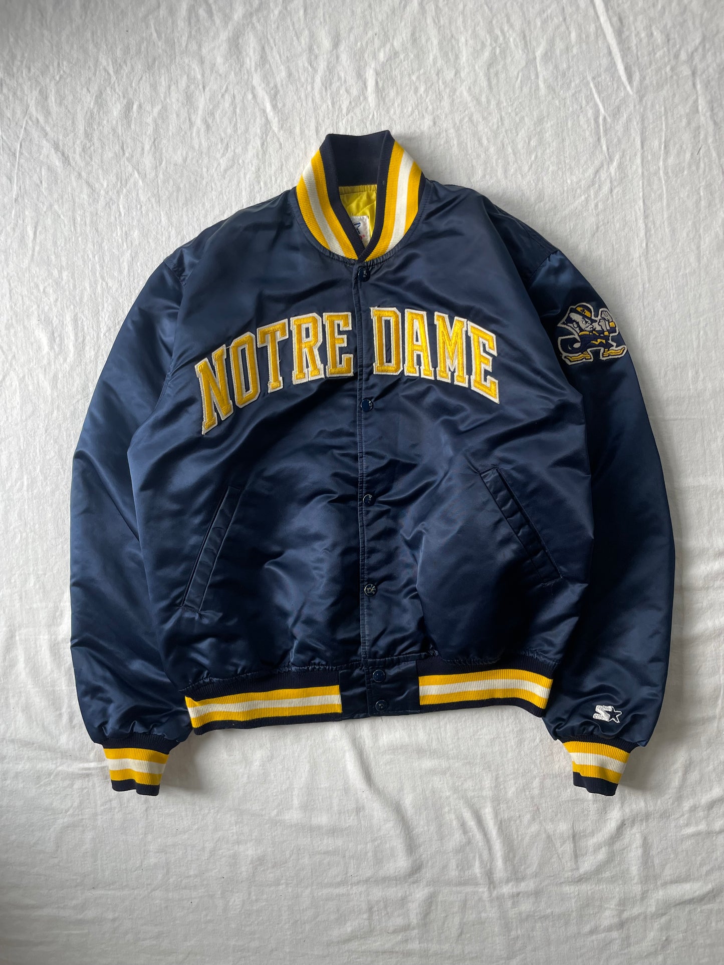 Vintage Notre Dame Starter Satin Jacket XLarge