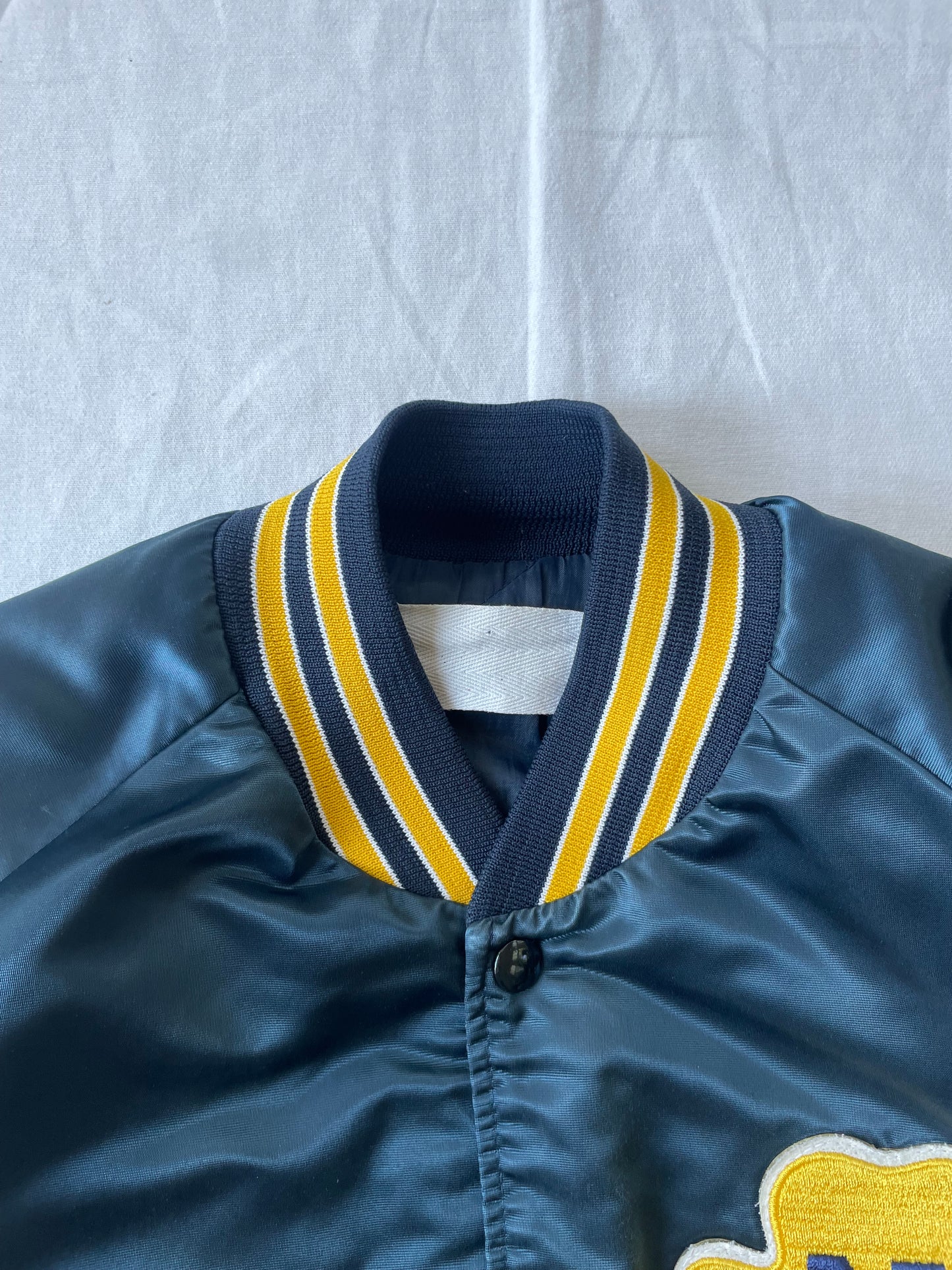Vintage Notre Dame Satin Jacket Jacket Large
