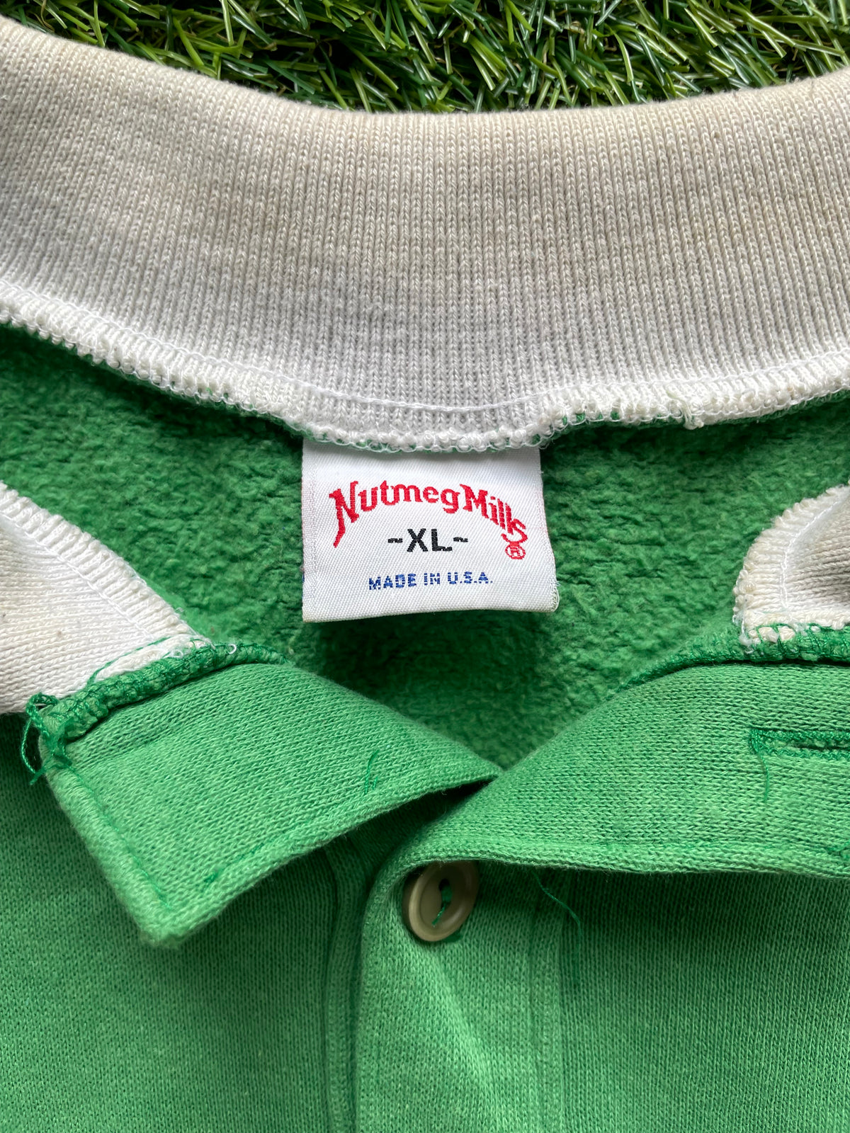 Vintage Notre Dame Rugby Polo Sweatshirt Large/XLarge