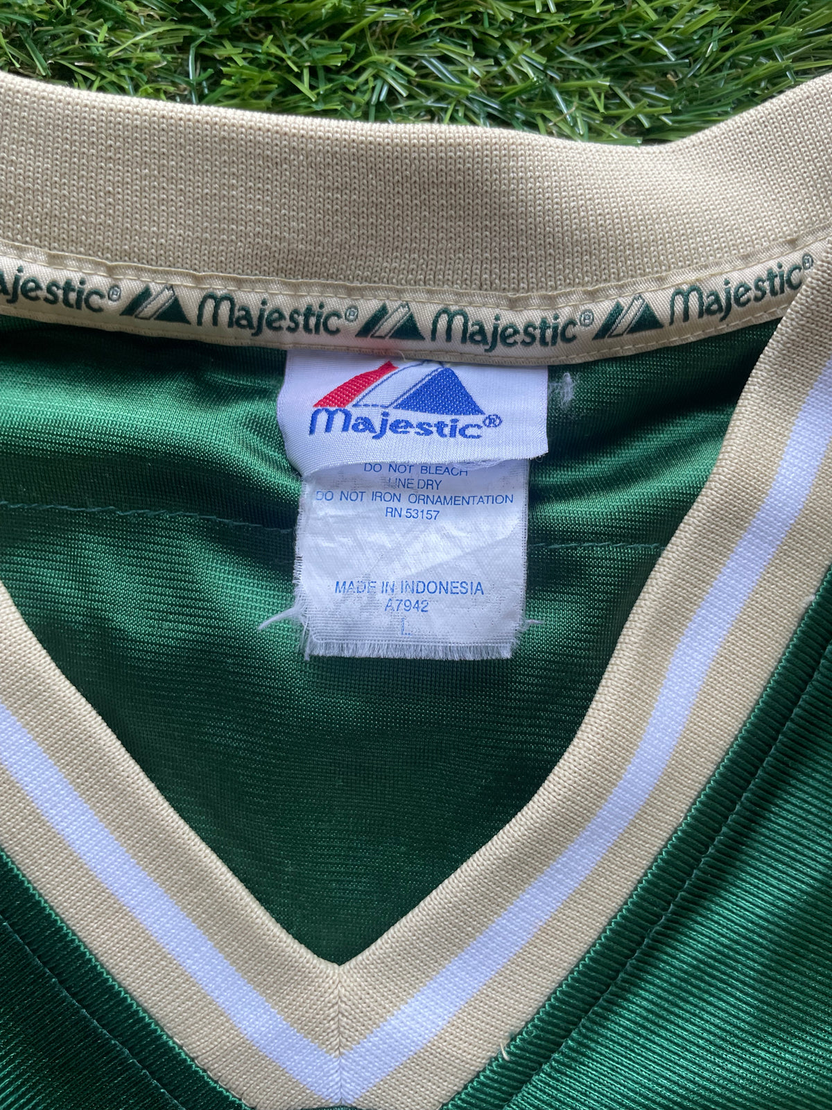 Vintage Notre Dame Green #3 Football Jersey Large/XLarge