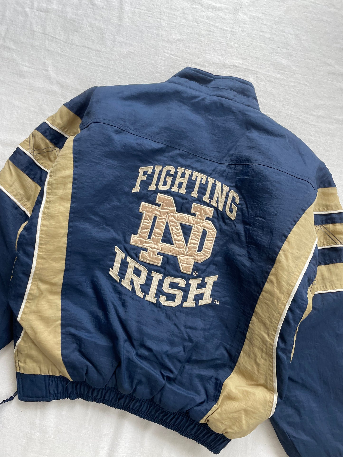 Vintage Notre Dame Starter Puffer Jacket Small