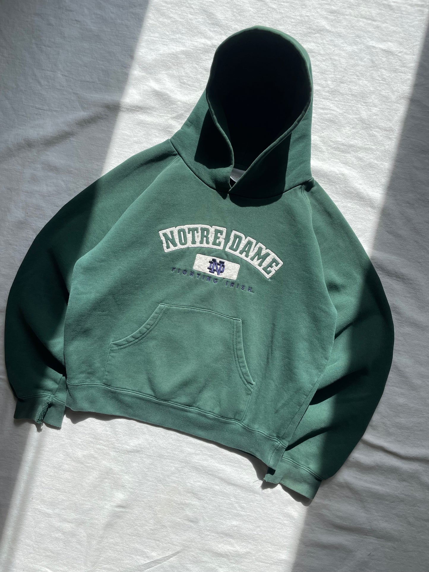 Vintage Notre Dame Cropped Womens Hoodie Medium