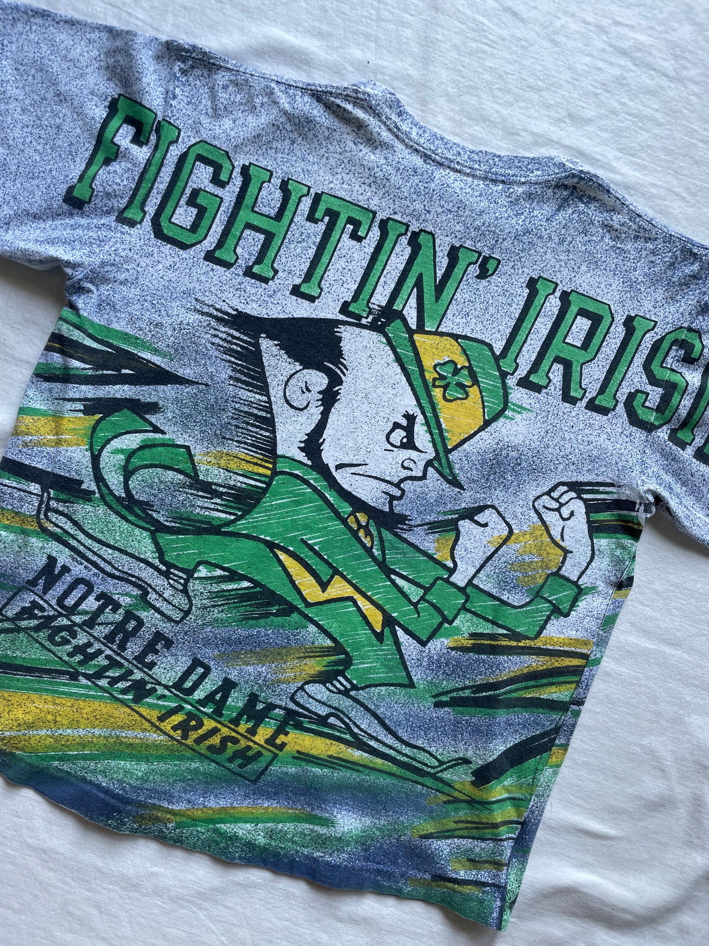 Vintage Notre Dame All Over Print Tee XLarge