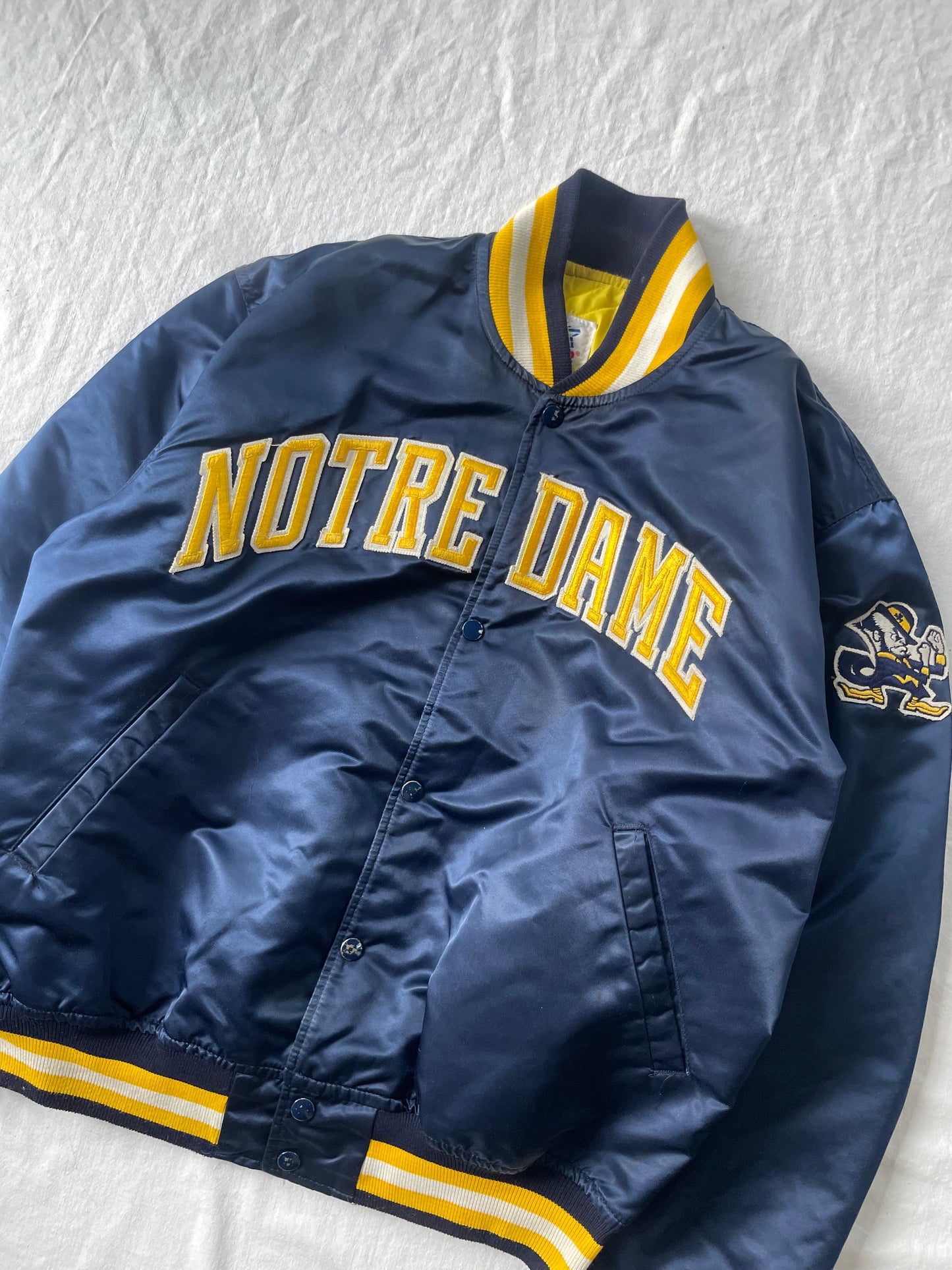 Vintage Notre Dame Starter Satin Jacket XLarge