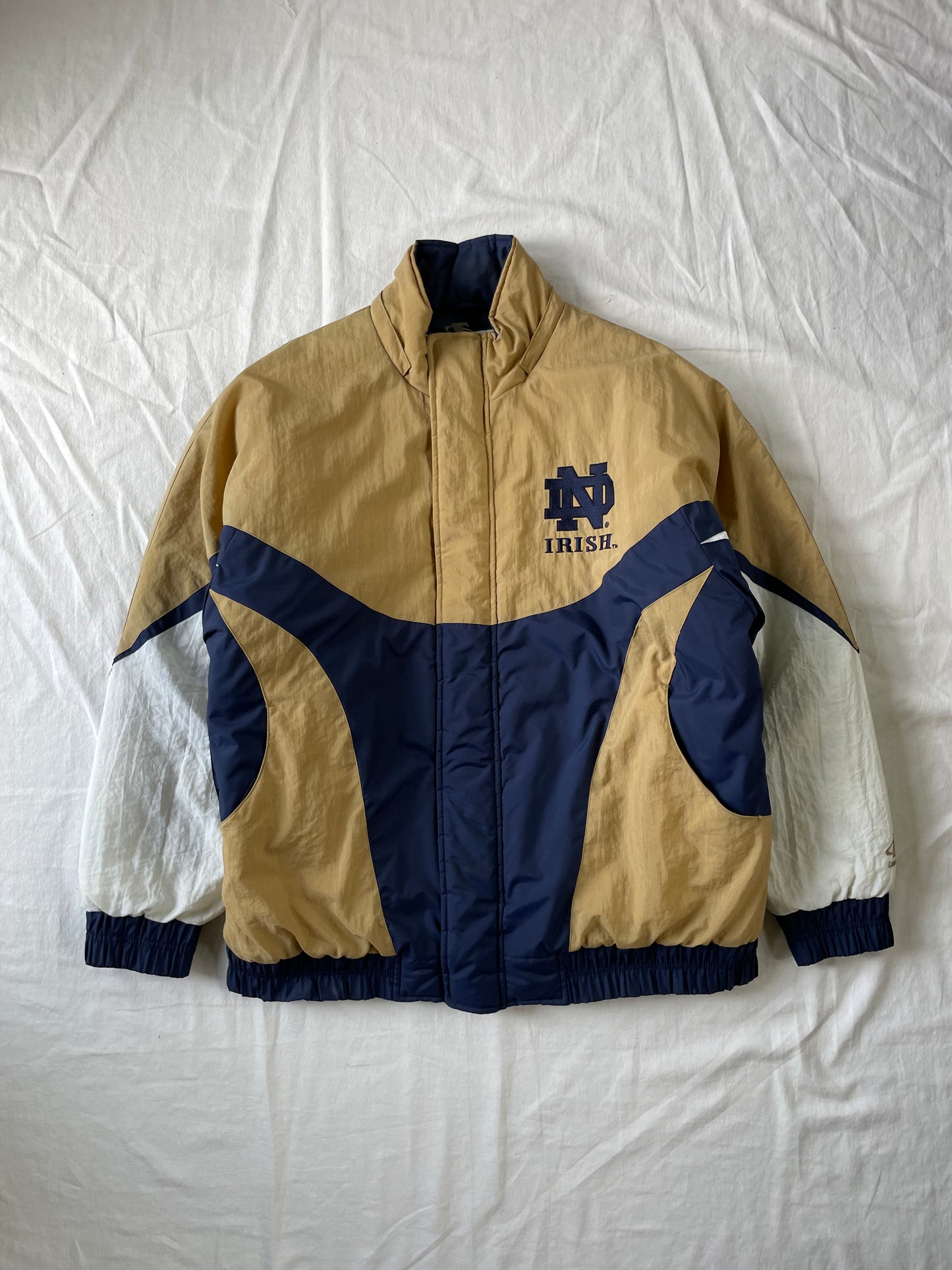 Vintage Notre Dame Fighting Irish Puffer Jacket XLarge