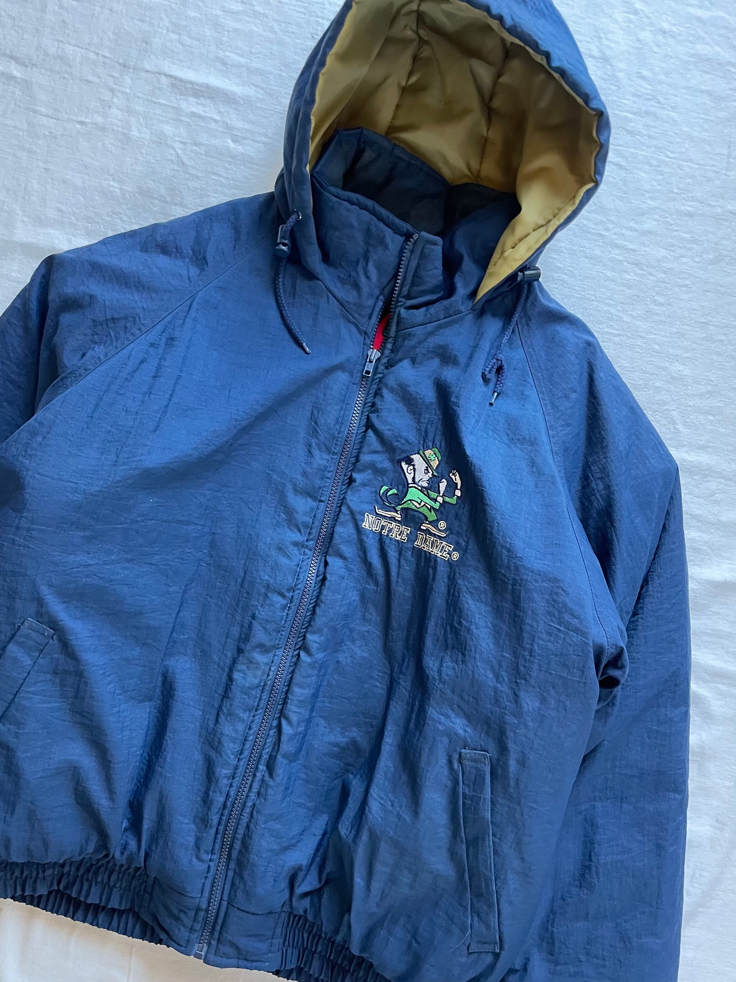 Vintage Notre Dame Puffer Jacket Large