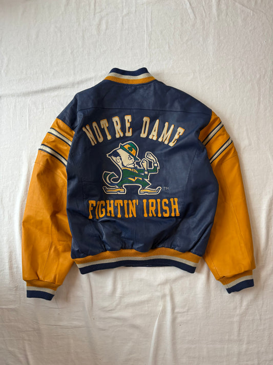 Vintage Notre Dame Leather Jacket Large