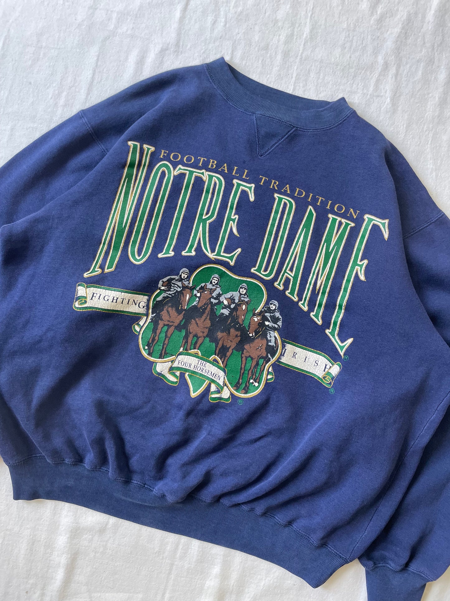 Vintage Notre Dame Four Horsemen Crewneck Large