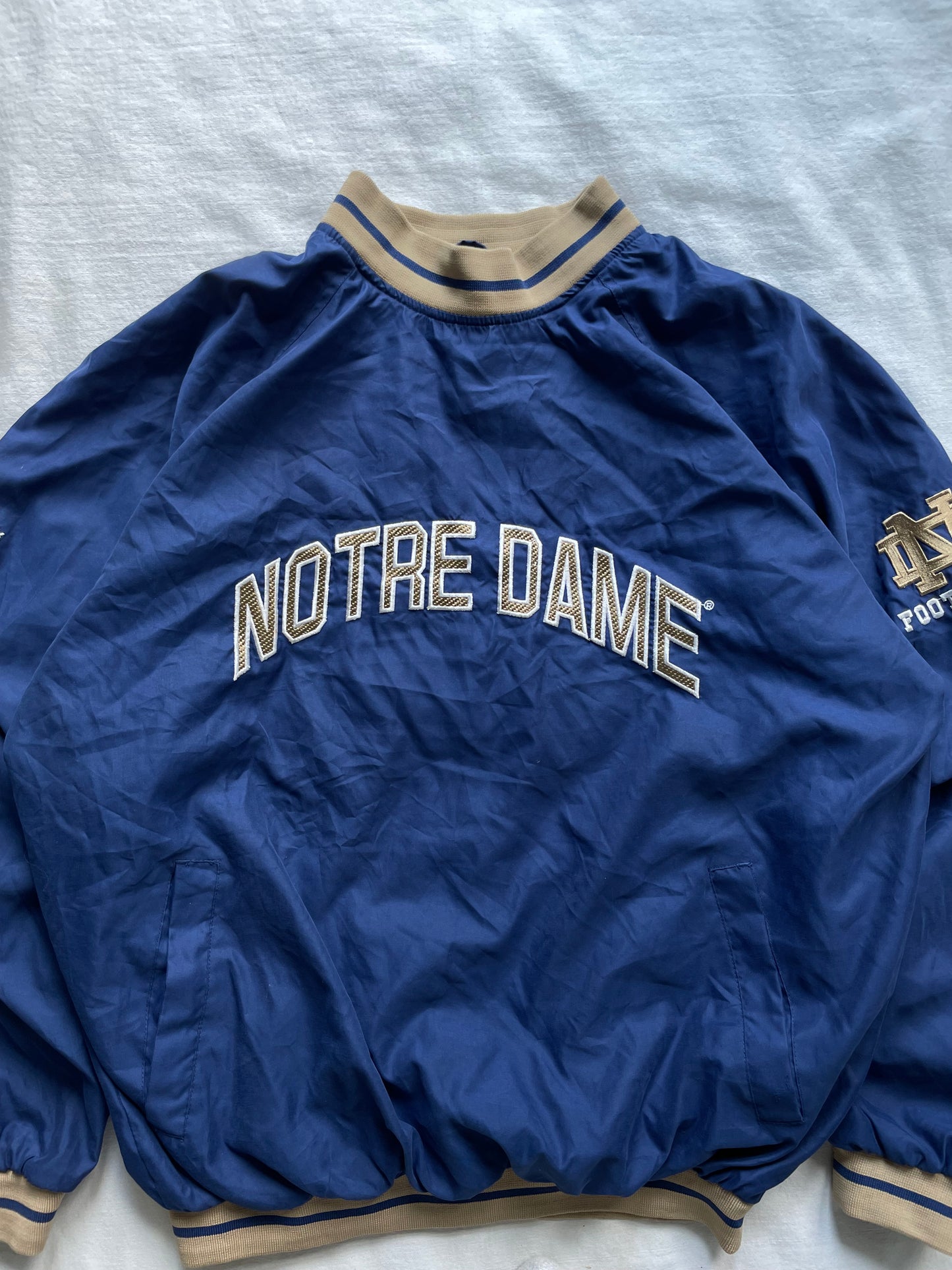 Vintage Notre Dame Football Pullover Windbreaker Large/XLarge