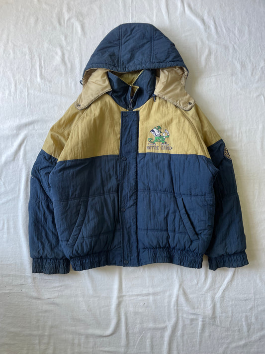 Vintage Notre Dame Puffer Jacket Large/XLarge