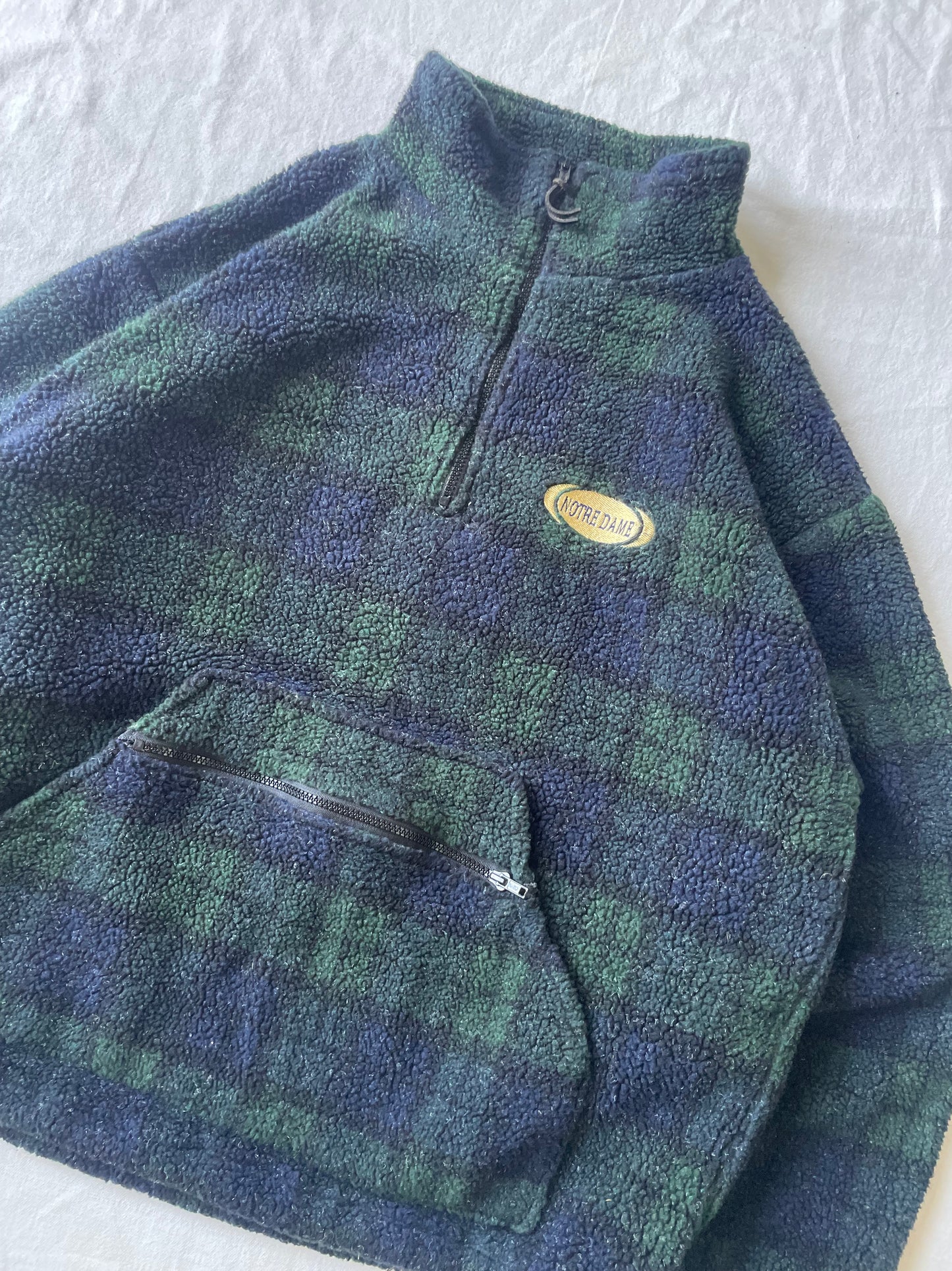 Vintage Notre Dame Fleece Jacket Large