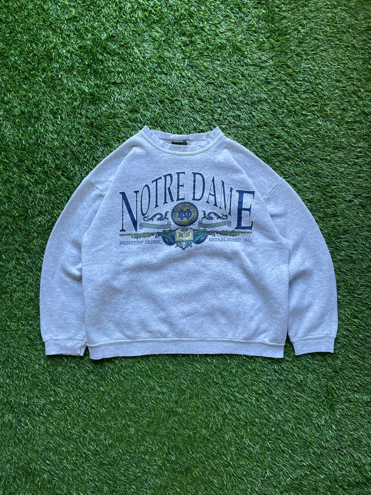 Vintage Notre Dame Crewneck Sweatshirt Medium/Large