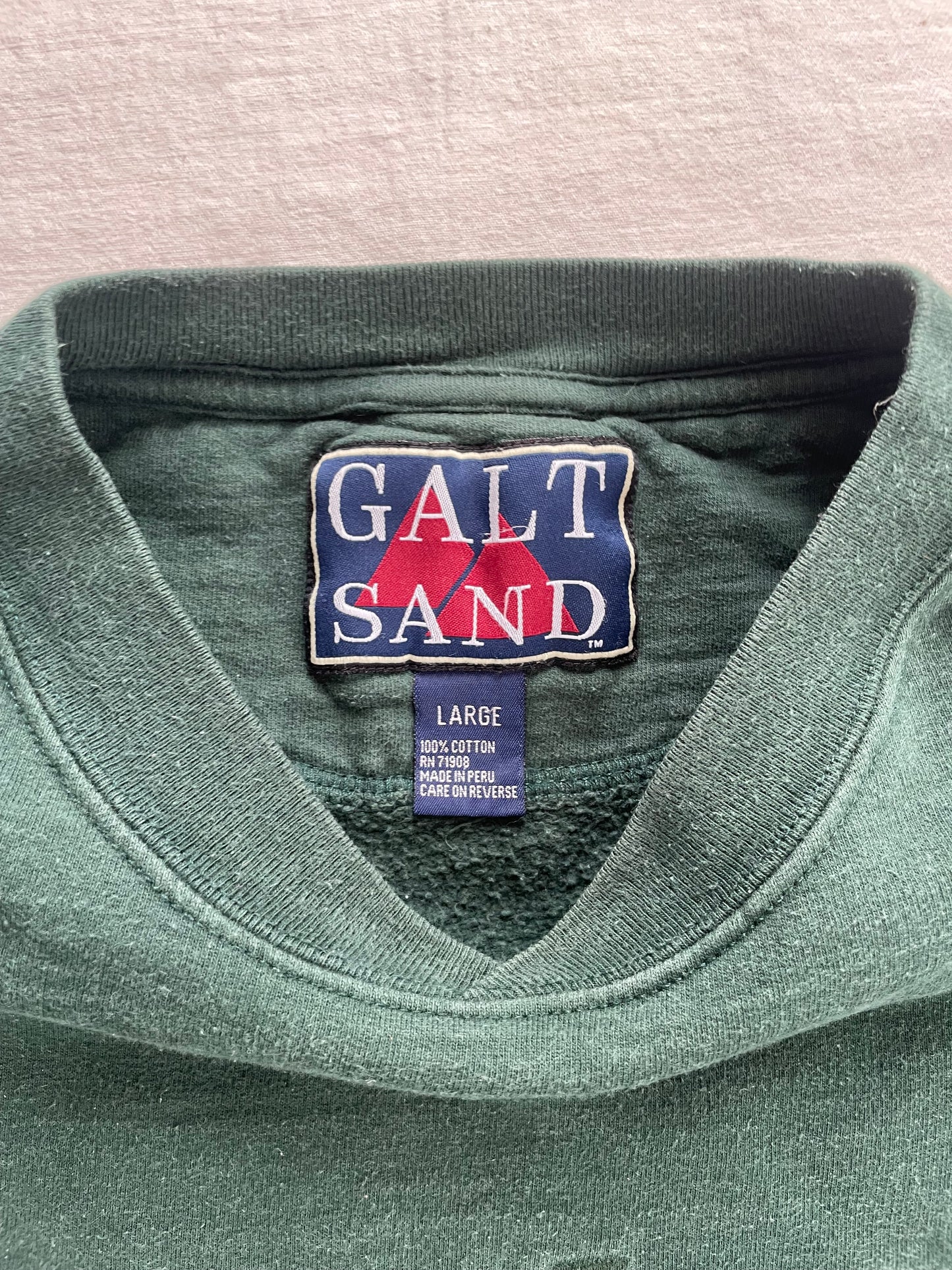 Vintage Notre Dame Green Crewneck Large