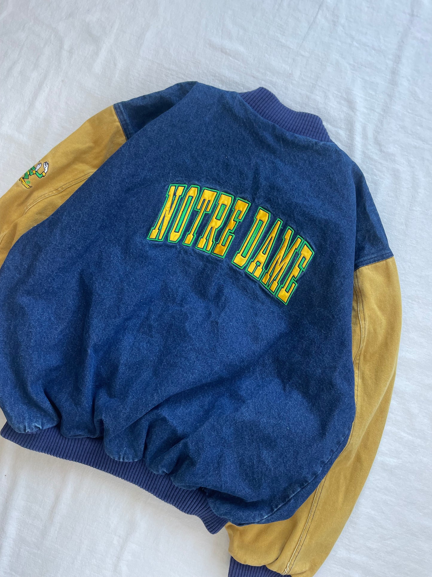 Vintage Notre Dame Denim Jacket XLarge