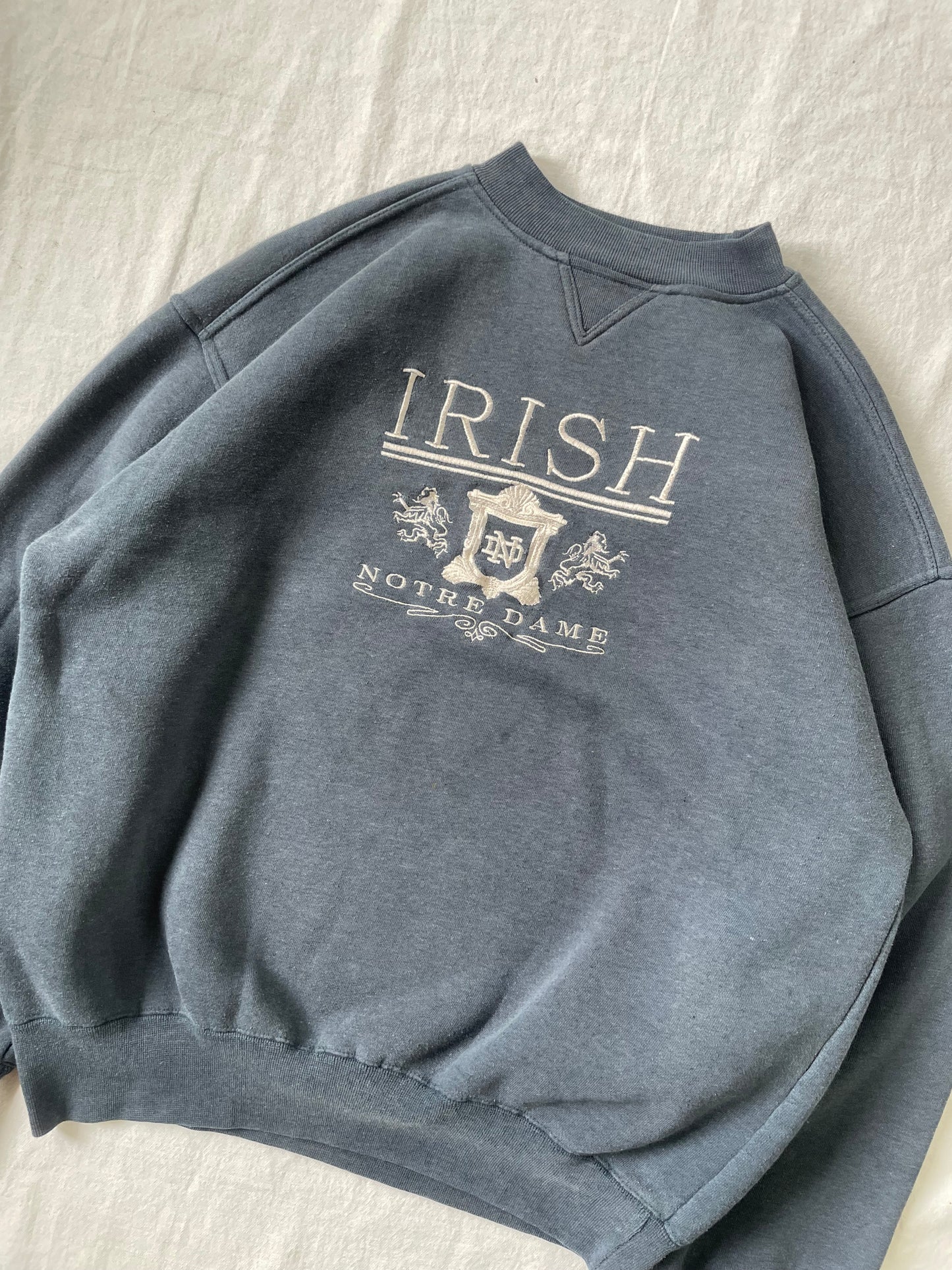 Vintage Notre Dame Irish Crewneck Large