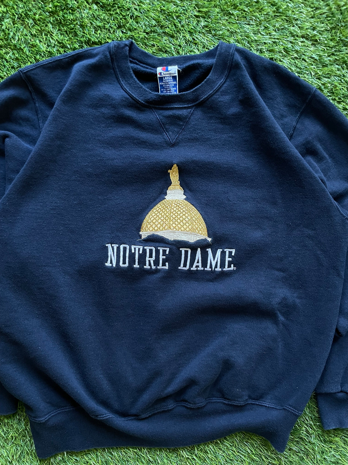 Vintage Notre Dame Golden Dome Crewneck Sweatshirt Large