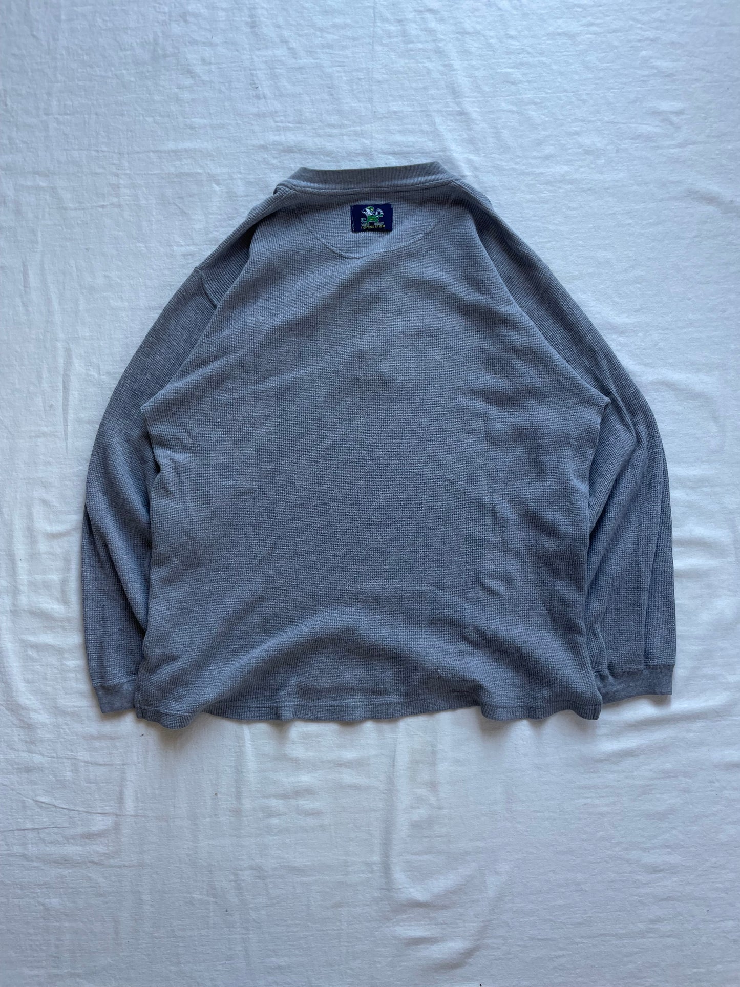 Vintage Notre Dame Thermal Long Sleeve Large